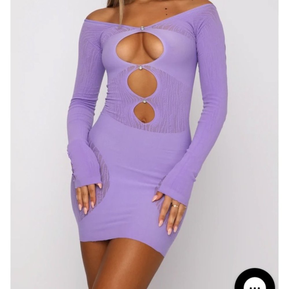 White Fox - One of a Kind Mini Dress in Light Purple